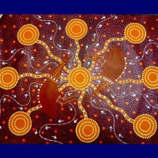 Aboriginal Art Canvas - Robinson-Size:46x60cm - H